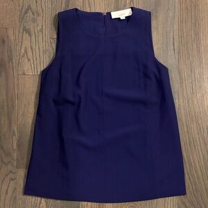 LOFT Royal Blue Sleeveless Blouse, Size S